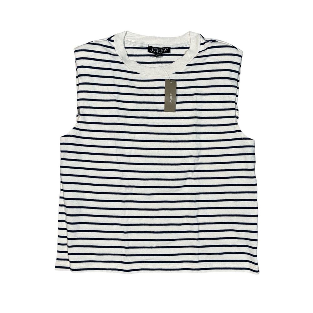 J Crew Sleeveless Striped Knit Top XS